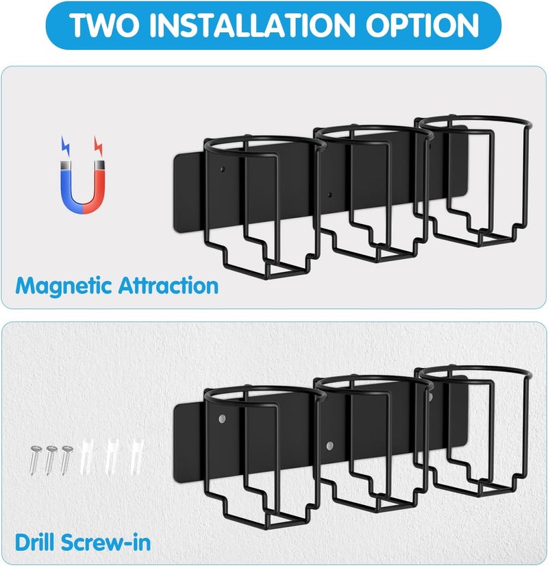 Terficer Magnetic Water Bottle Organizer for Stanley 40oz Tumbler with Handle, Magnetic Stanley Cup Holder Used on Refrigerator, Tumbler Lid Organizer Kitchen Organization Ideal for Fridge & Wall - Image 5